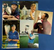 Collection of notable Major and PGA Tour Winners large colour press size photographs (5) each