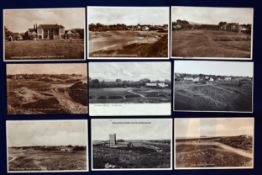Interesting collection of early 20th c Burnham (Burnham and Berrow) golf links (9) to include a rare