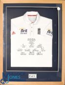 2011 N Power Test Match England v Sri Lanks multi-signed Cricket Shirt, a replica England shirt with