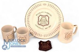 Belgrave Harriers Athletics - Centenary Plate, Tankard and two mugs in excellent condition, and a