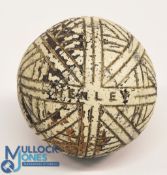 Rare c1895 Henley Union Jack Gutta Percha Golf Ball with distinctive cover markings, stamped '