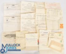 Early Golf Club Maker Receipts addressed to Royal Porthcawl Golf Club - featuring a small