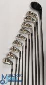 10x NASA (Crane Golf Products Japan) extra distance golf clubs - a set of 9x multi grooved backed