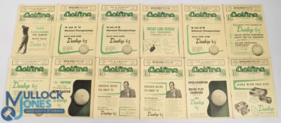 1952 Golfer Golf Monthly Magazines, a complete year, full of golf articles and adverts (12)