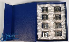 Fine 2015 PGA Cup Corde Valle Presentation Set of 8x heavy pewter napkin rings - made by Boardman