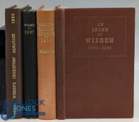 Wisden Cricketers' Almanacks 1886, 1887, 1888 rebound issues, all original copies - the 1886 rebound