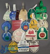 Collection of Golf Bag Tournament Players Bag Name Tags/Labels, to include 1973 John Panton