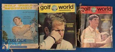 1972-1974 Golf World Newsweekly Magazines, runs of May-Dec 1972, 1973 and part year 1974, all have