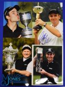 4x UK/Ryder Cup Golf Players - Winners signed press colour photographs to incl Paul Broadhurst (