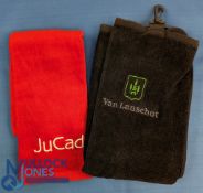 2x Golf Bag Towels - one for JuCad leading golf retailer and another for Van Lanschot Holland both