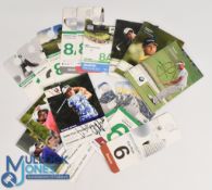 Collection of BMW PGA Championship signed programmes from 2007 to 2016 incl Tickets (6) - played
