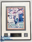 American Football Dan Marino Miami Dolphins signed Photograph, mounted and framed with NFL and