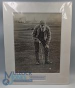 Old Tom Morris addressing the ball c1905 - a reproduction photograph by kind permission of St