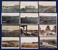 Interesting collection of English Golf Links b&w postcards from the 1900s onwards (12) to include 7x