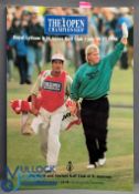 1996 The Open Golf Tournament Programme Royal Lytham, signed by winner Tom Lehman