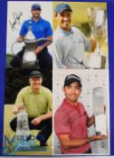 Collection of Overseas Golf Players Winners signed press colour photographs (4) to incl Richard