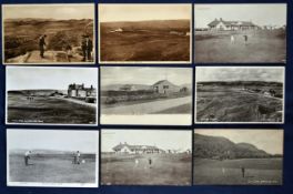Interesting collection of early Welsh Golf Links postcards from 1900s onwards (9) to include rare