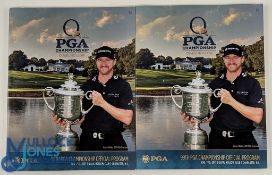 2017 PGA Championship Golf Programmes at Quail Hollow, 2 programmes in good condition