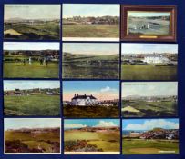Interesting collection of Sheringham Golf Links coloured golfing postcards from the 20th century (