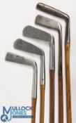 5x Assorted blade putters (5) to incl a JP Cochrane WE model very shallow aced elongated round