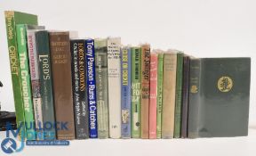 18x Cricket Books with some signed - Cricket 1930 - Neville Cardus, The Practical Cricketer 1909 - J