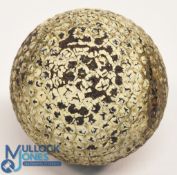 c1908 Black Star bramble pattern rubber cored Golf Ball in a used but good all round condition,