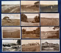 Interesting collection of English Golf Links b&w postcards from the 1920s onwards (12) to include 2x