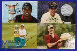Collection of European/International Golf Players Winners signed press colour photographs (4) to