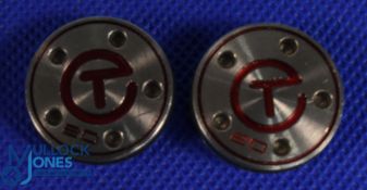 Rare Pair of Genuine Titleist Scotty Cameron |Stainless Steele Putter Weights - stamped in red TC wt