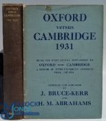 Oxford v Cambridge 1827-1930 a record of inter-university contests plus 1931 supplement booklet