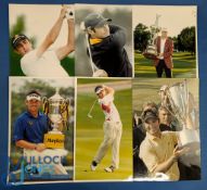 Collection of various USA and DP World PGA Golf Tour winners and players colour press size