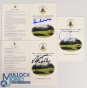 Collection of 3x 2007 Open Golf Championship Signed Carnoustie Score Cards - each signed