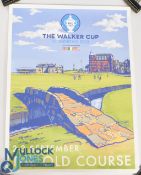 2023 Walker Cup Colour Poster and Ping Flag (2) incl a Poster by Lee Wybranski of the The Old