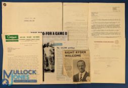 1965 Ryder Cup Golf Drill Book, prepared for the sole sponsor Brian Park: a fascinating inventory of
