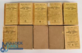 10x John Wisden's Cricketers Almanacks 1925-1934 - all paperback with some homemade covers,