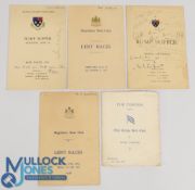 Five Boat Club Menu Cards all hand signed by the majority of the Boat Crews - King's College 1950 &