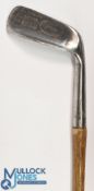 Wm Gibson of Kinghorn 'The Princeps' putter showing a wide flanged topline with negative loft