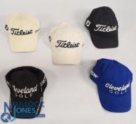 Collection of 5x American Golf Manufacturers Players Hats to incl 3x Titleist/FootJoy Embroidered