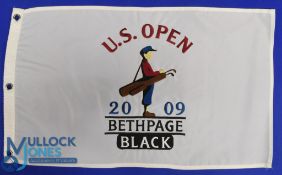 2009 US Open Golf Championship Souvenir embroidered white Pin Flag - played at Bethpage and won by