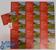 Collection of Wentworth West Course Individually Signed Score Cards home of HSBC World Match Play