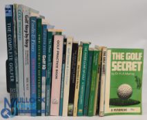 19x Paperback Golfing Books - The Secret Golf 1981 D A Murray, Golf Made Easy 2002 Brian W Dion,