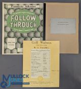 Golf Themed Sheet Music Sheet, Follow Through a Dominion Theatre production illustrated with