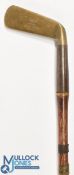 Bussey & Co London Patent steel socket brass head putter still retaining the original seam