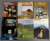 Golf Programmes, Auction Catalogues. Ryder Cup 1981 and draw sheet, paper bag 1993, 1991, 2001, a