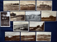 Interesting collection of early Scottish Golf Links b&w postcards from the early 1900s onwards (