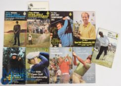 The Open Golf Championship Programmes 1971-1977 plus 1972 draw sheet