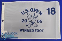 2006 US Open Golf Championship Souvenir No.18 Hole Pin Flag - played at Winged Foot and won by Geoff