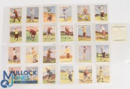 W D & H O WILLS Golf Cigarette Cards - Famous Golfers 1930, from paintings by H H Harris, large size