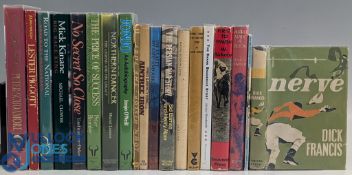 18x Horse Racing Books and Autobiographies with titles of Nerve - Dick Francis 1964, signed copy,