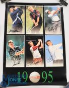 1995 and 2000 Multi-signed Dubai Desert Classic Golf posters - both signed in ink and feature